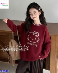 Áo len đỏ Hello Kitty