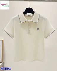 Áo polo kem Miu Miu