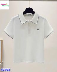 Áo polo trắng Miu Miu