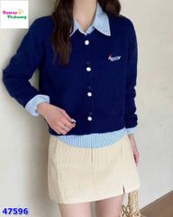 Set Cardigan xanh & sơ mi cún