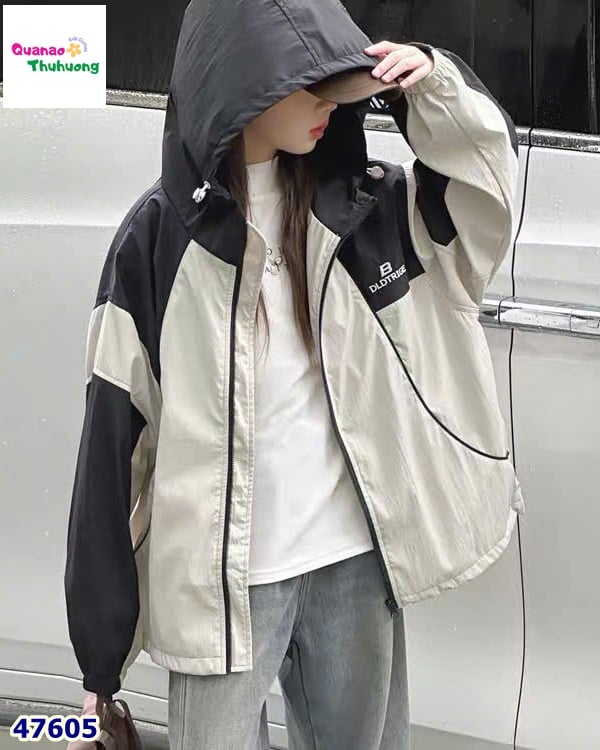 Áo khoác Pipizhu xám phối đen B