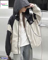 Áo khoác Pipizhu xám phối đen B