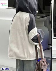 Áo khoác Pipizhu xám phối đen B