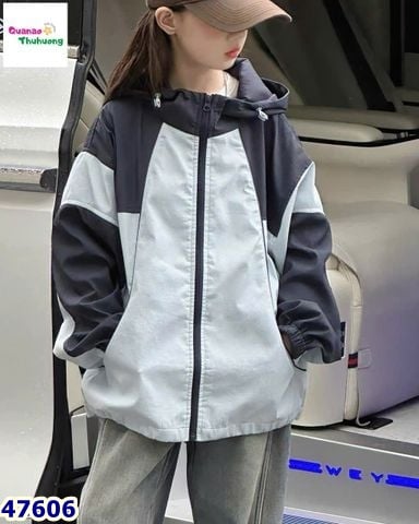 Áo khoác Pipizhu xanh phối đen B