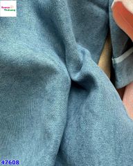 Áo dài Cúc chi xanh thêu ngựa