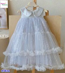 Đầm tiệc Cici màu bạc đính cườm