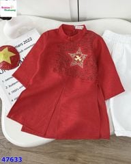 Set áo dài Bernie đỏ sao vàng