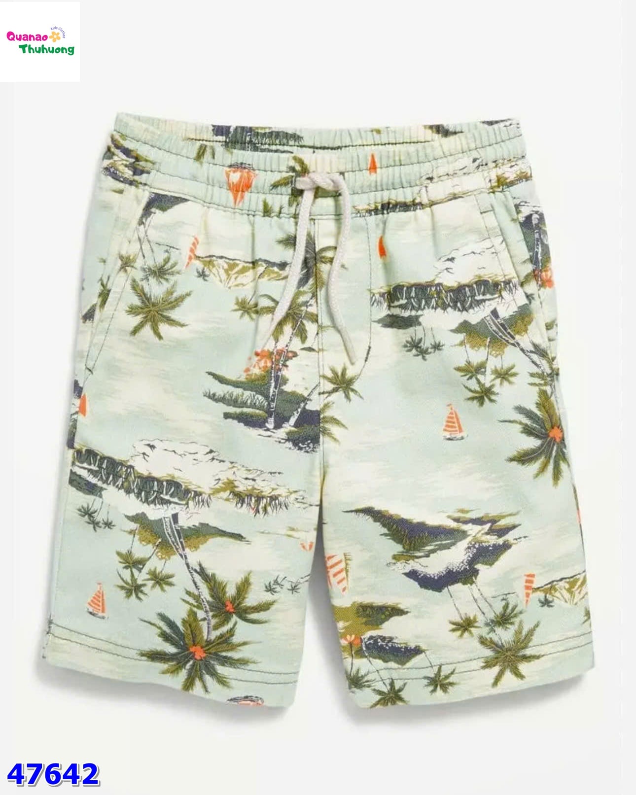 Quần short kaki xanh cây dừa