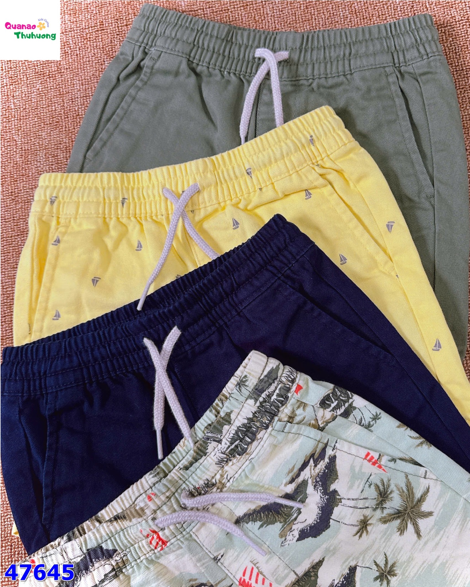 Quần short kaki xanh đen