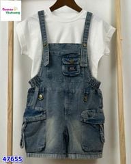 Set yếm túi DDD + áo trắng