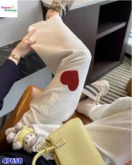 Quần dài xám trái tim