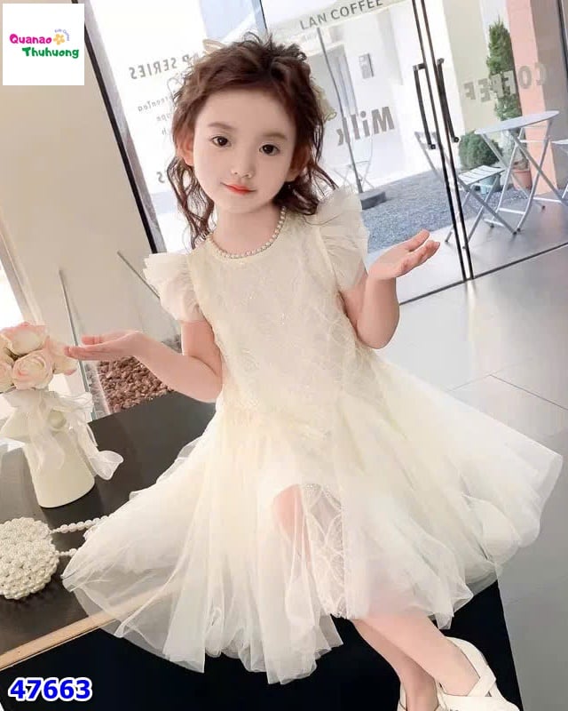 Đầm tiệc voan đính cườm