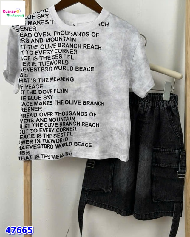 Set bộ xám in chữ