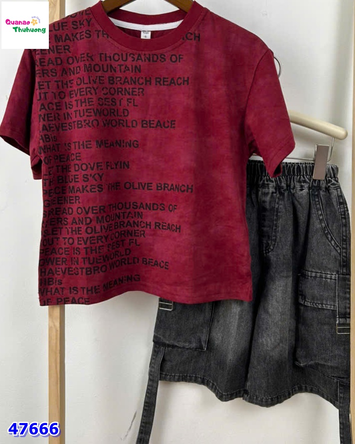 Set bộ đỏ in chữ