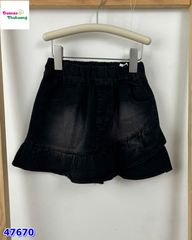 Chân váy jean đen bèo lệch