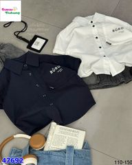 Áo sơ mi xanh đen Buro