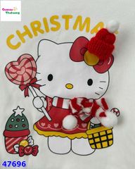Áo trắng Kitty Christmas