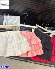 Chân váy tầng trắng nơ