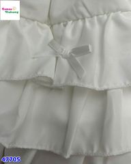Chân váy tầng trắng nơ