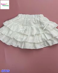 Chân váy tầng trắng nơ