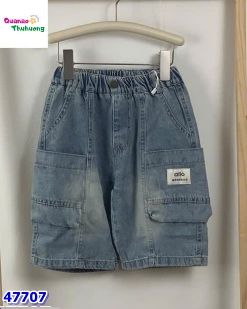 Quần short jean túi hộp Alo