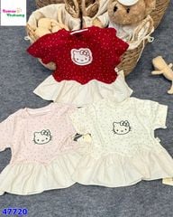 Áo đỏ chấm bi Hello Kitty