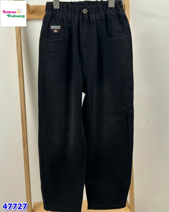Quần jean dài đen túi versase