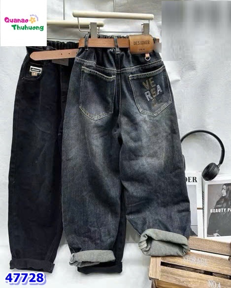 Quần jean dài xanh túi versase