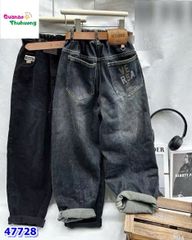 Quần jean dài xanh túi versase