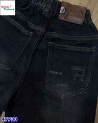 Quần jean dài xanh túi R