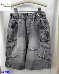 Quần short jean YYS xám