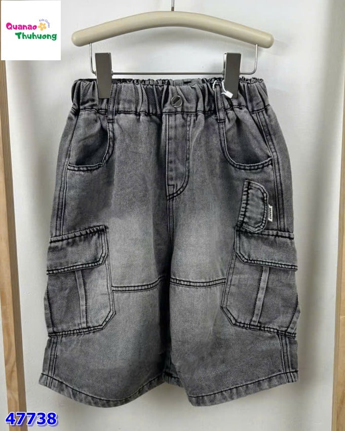 Quần short jean YYS xám
