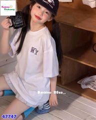 Áo Banbino trắng NY tím