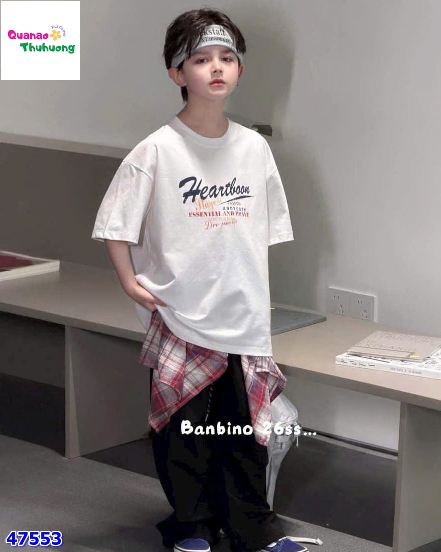Áo Banbino trắng Hearboon