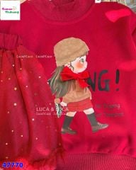 Set váy Luca đỏ cô gái