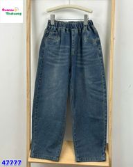Quần jean xanh đậm túi chữ U