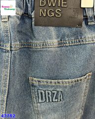 Quần jean xanh đậm túi DRZA