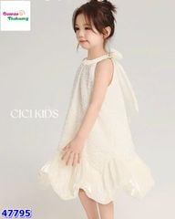 Đầm Cici trắng kim sa lấp lánh