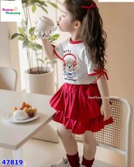 Set váy Luca áo cún tai nghe