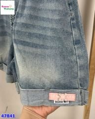 Quần short jean logo hồng