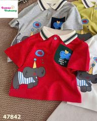 Áo polo đỏ con voi