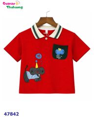 Áo polo đỏ con voi