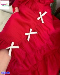 Đầm Azuri đỏ đính nơ