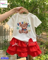 Set váy MLS kem gấu Oh Hello