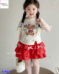 Set váy MLS kem gấu Oh Hello