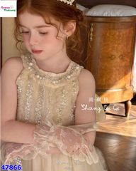 Đầm tiệc cổ yếm đính hạt và nơ