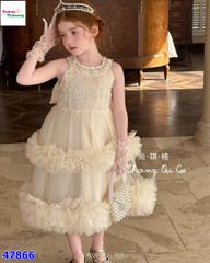 Đầm tiệc cổ yếm đính hạt và nơ