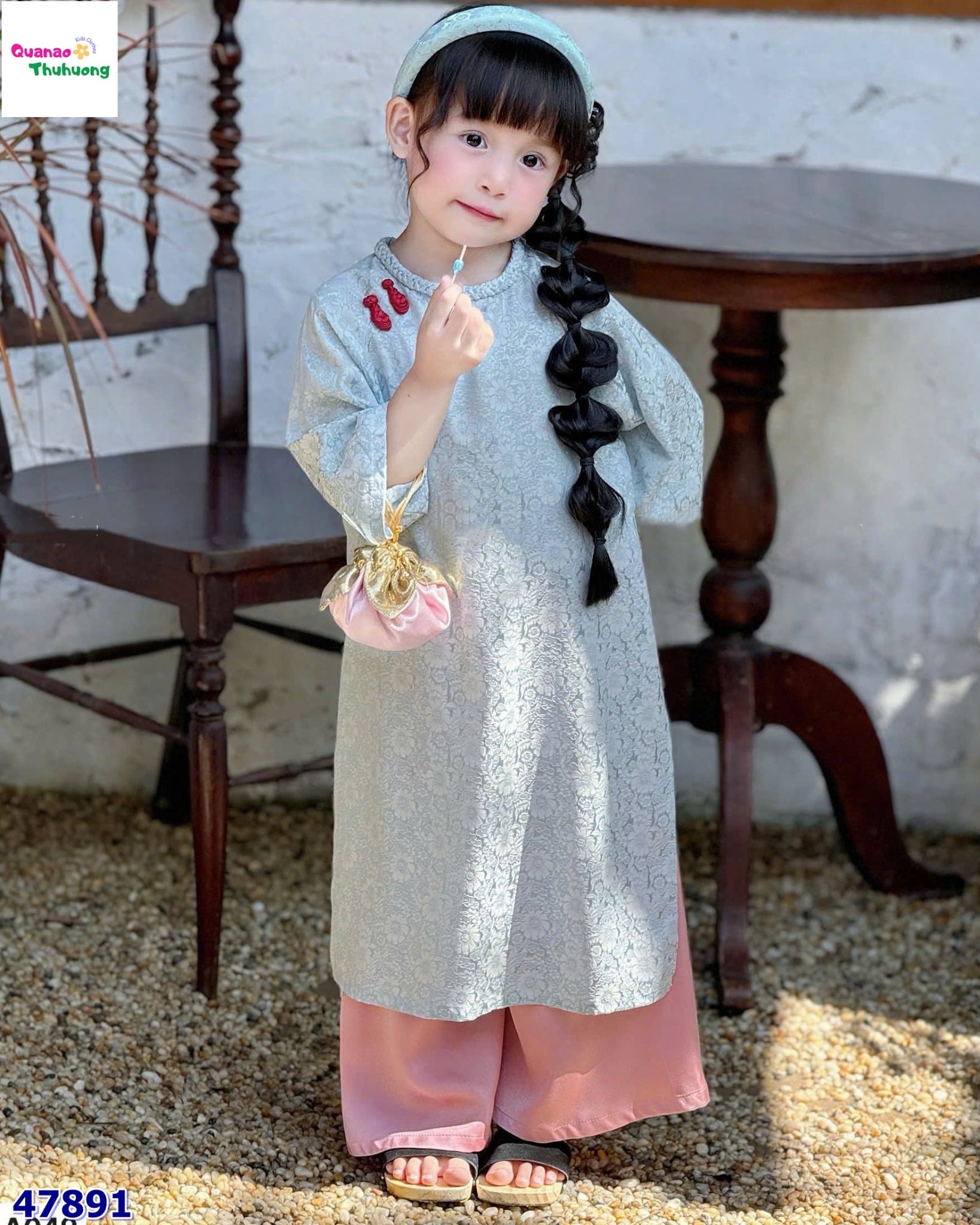 Áo dài Oli xanh biển