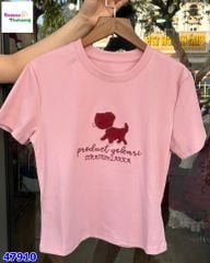 Áo thun hồng con chó
