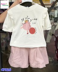 Set bộ áo trắng cô gái cherry